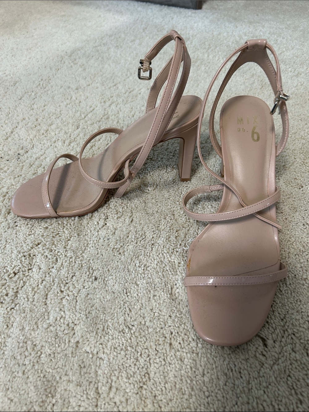 Mix No. 6 Blush Strappy Ankle-Heel Sandals - Picture 3 of 5
